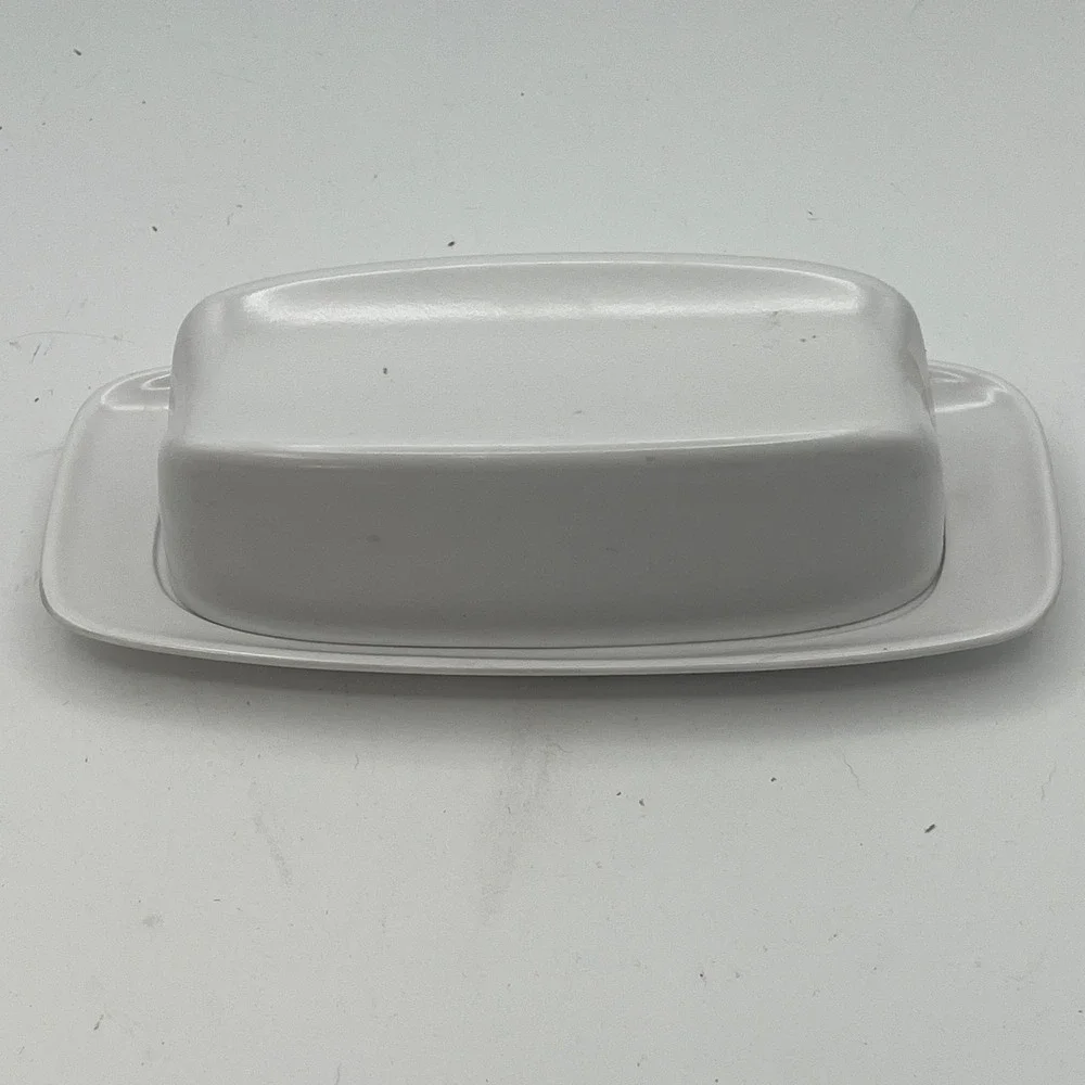 MCMVtg Watertown Lifetimeware Sugar Dish & Lenox Ware White Butter Dish Melamine